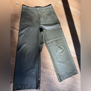 The Colette Faux-Leather Crop Wide Leg pants by Maeve